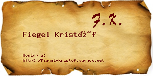 Fiegel Kristóf névjegykártya